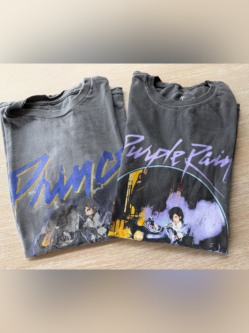 Graphic Band T-Shirt Bundle Set of 2 Gray Short-Sleeve Women’s S/M Prince